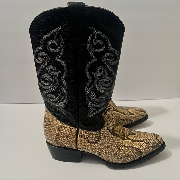 Black Jack Shoes - Vintage Black Jack Genuine Snakeskin Cowboy Boots Handmade USA Women’s 29 1/2